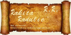 Rakita Radulić vizit kartica